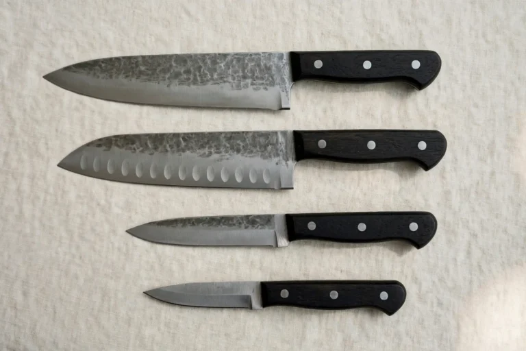 4-Pieces Carbon steel Blades & Micarta Handles Chef Knife Set