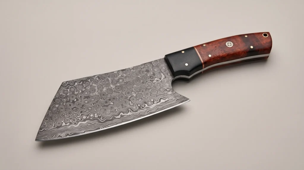 Heavy Duty Damascus Forged Cleaver Knife — picture 1 of 4